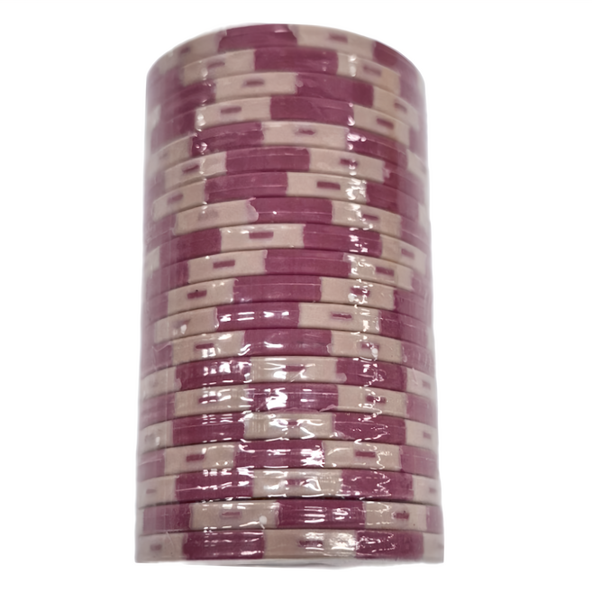 遊戲籌碼 50p, 粉色 + 白色, 1組
