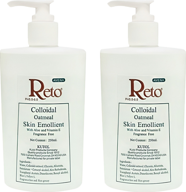 Reto 燕麥膠體皮膚滋潤劑 清爽型, 2瓶, 250ml