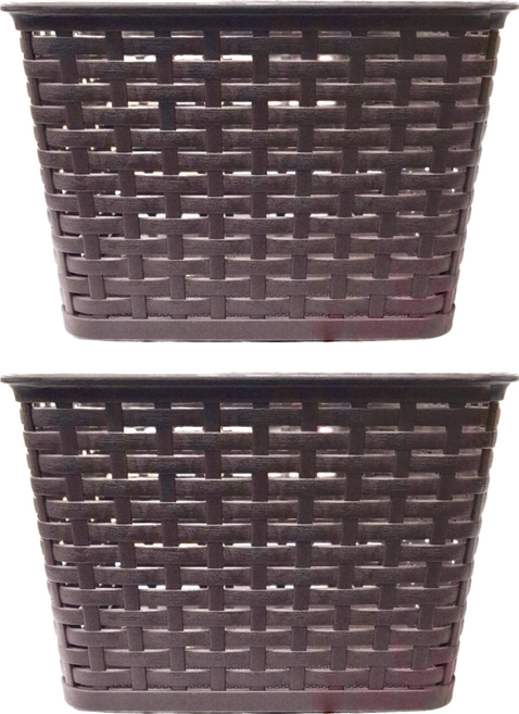 KEYWAY 聯府 藤藝大方籃, KGB-030 咖啡色, 2個