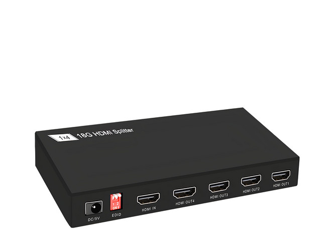 Alanview 4K HDMI 2.0 HDR 一進四出分配器 支援4K@60Hz畫質 適用於高解析HDMI設備, AL2014, 1個