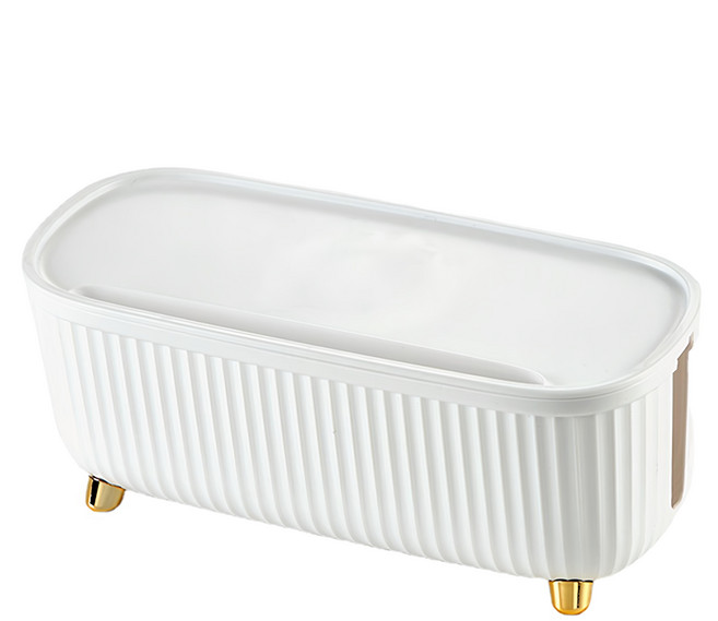 Mega 輕奢華小清新電線收納盒 A0050361-01 35 x 15 x 14cm, 輕奢白, 1個