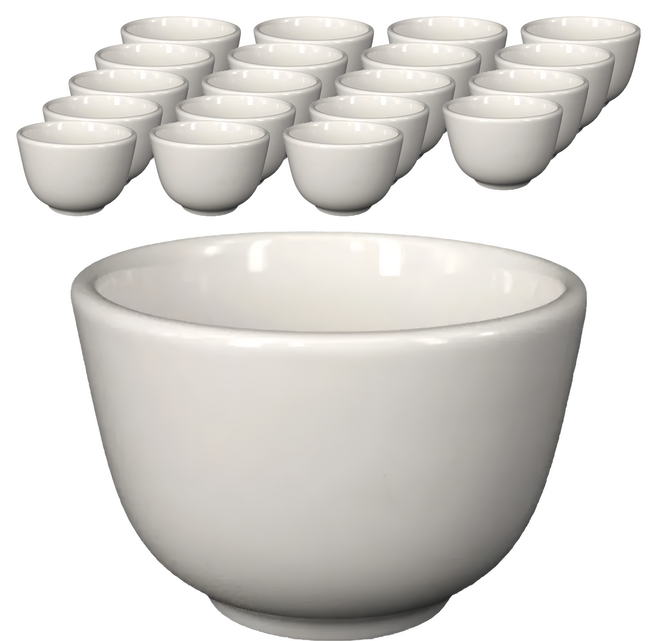 TATUNG 大同磁器 華夏茶杯 單色 陶瓷茶杯 功夫茶杯 茶具, 白色, 20個