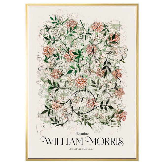 BOLUO GALLERY 菠蘿選畫所 William Morris Jasmine 掛畫 BFSP3414G, 金色