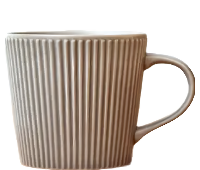 Minoya 美濃燒 grace 刻紋 馬克杯 9 x 8.4cm 250ml, 灰棕色, 1個