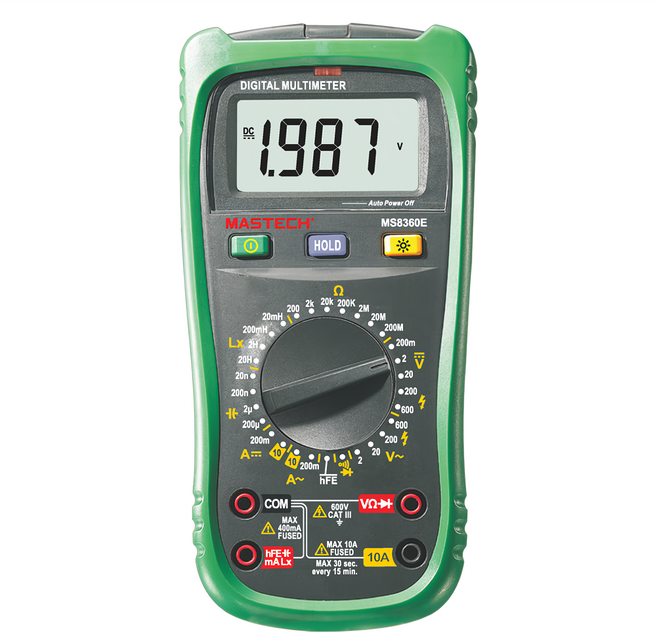 MASTECH 邁世 MS8360E 數字萬用表 NCV hFE 二極體OCV3.0V 電感測試, 1個