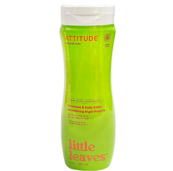 ATTITUDE 艾特優 兒童2合1洗髮沐浴露 西瓜 & 椰香, 473ml, 1瓶