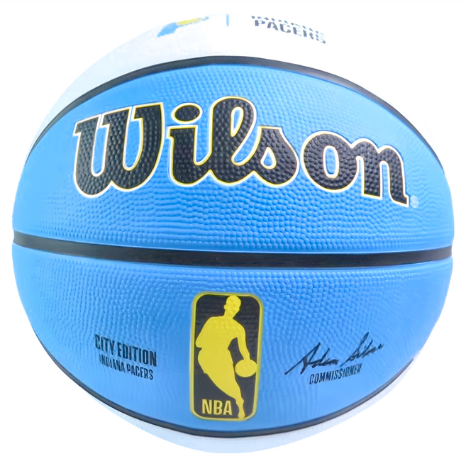 Wilson NBA城市系列 橡膠籃球 耐磨橡膠材質 抓地力強, 1個, WZ4033912XB7