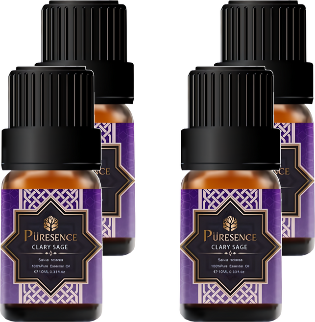 PURESENCE 樸香氛 精油, 天然快樂鼠尾草Clary Sage, 10ml, 4瓶