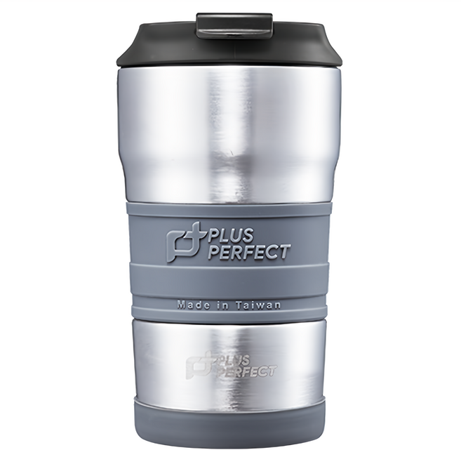 PLUS PERFECT 理想 極緻316咖啡隨身杯, 1個, 星光銀, 380cc