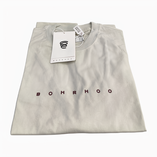 BOHRHOO LOGO字母印花T恤 100%棉 冷白
