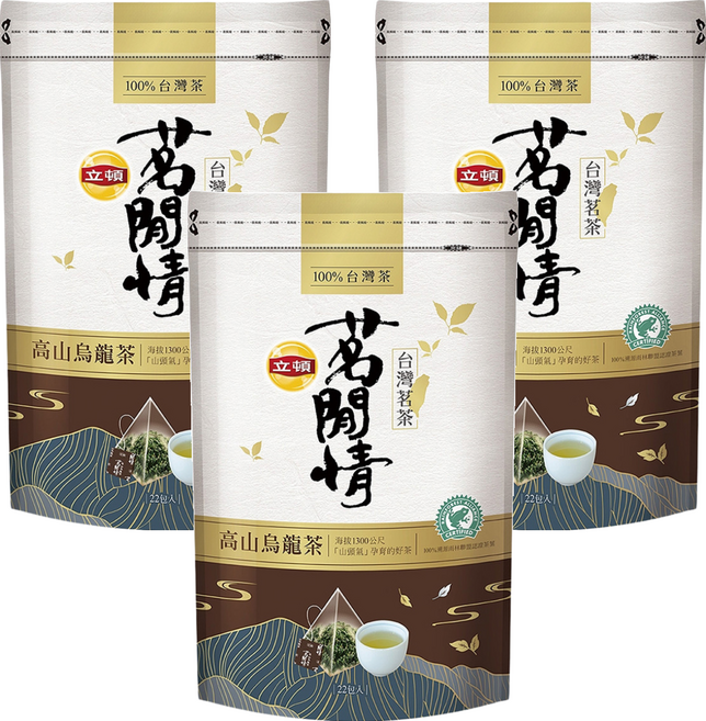 Lipton 立頓 茗閒情高山烏龍茶包, 2.8g, 22包, 3袋