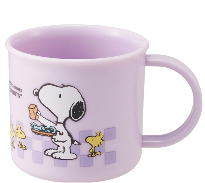 Skater 抑菌塑膠水杯 200ml 7.4 x 6.8cm, Snoopy 紫色, 1個