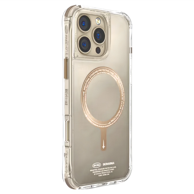 SKINARMA Saido 手機 保護殼 iPhone 16 Pro MagSafe With Strap 玫瑰金 155 x 77 x 15mm 40.7g 熱塑性聚胺酯+聚碳酸酯