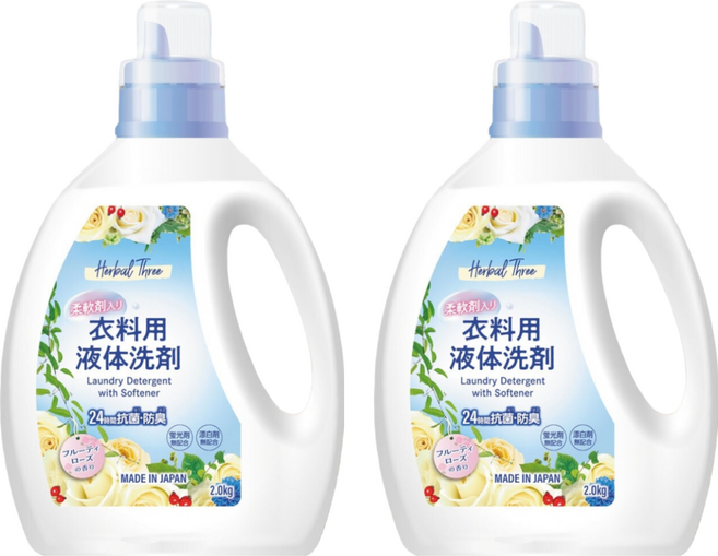 Mitsuei 柔纖洗衣精 果香玫瑰, 2kg, 2瓶