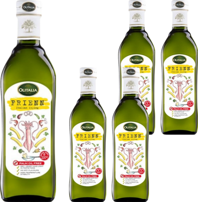 OLITALIA 奧利塔 高溫專用葵花油, 750ml, 5瓶