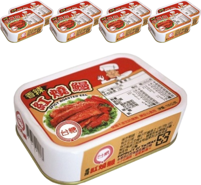 台糖 香辣紅燒鰻, 100g, 9罐