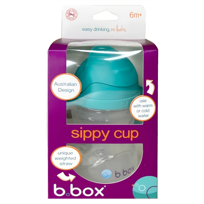 b.box 防漏學習水杯, 湖水綠色, 1個, 240ml