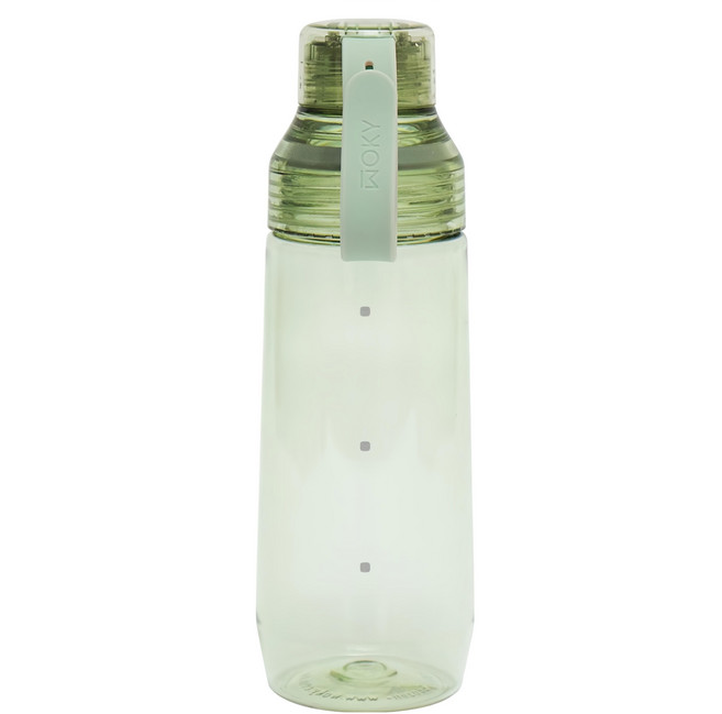 WOKY 沃廚 台灣公司貨 Ecozen 透明瓶 附彈跳吸管, 森山綠, 600ml, 1個