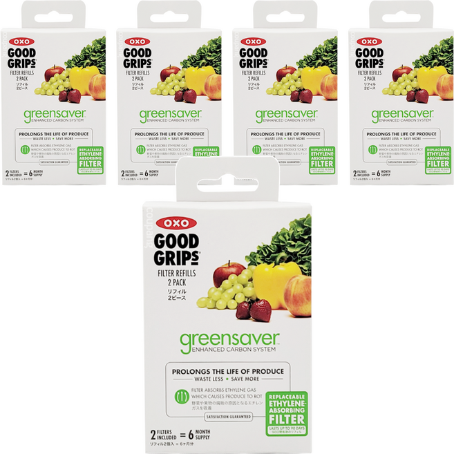 OXO 蔬果長鮮盒活性碳補充包, 15g, 5盒