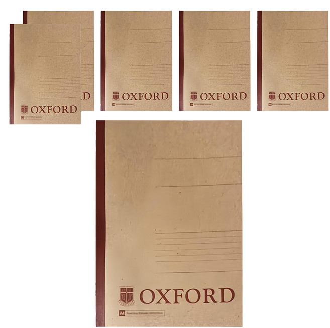 OXFORD A4橫線50頁筆記本, 6本, 牛皮紙