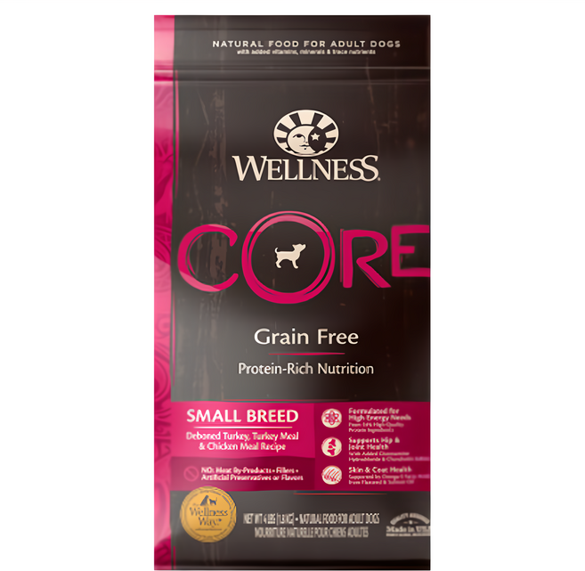 WELLNESS 寵物健康 CORE 無穀 小型犬 乾飼料, 新鮮火雞肉, 5.4kg, 1袋