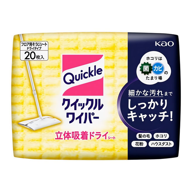 Kao 花王 Quickle 快麗萊 除塵地板乾拖把 乾式補充紙, 1包