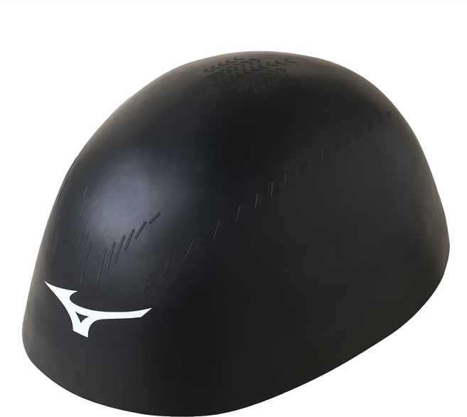 Mizuno 美津濃 GX SONIC RC 矽膠泳帽 N2JWA50200 09, 黑色, 1個