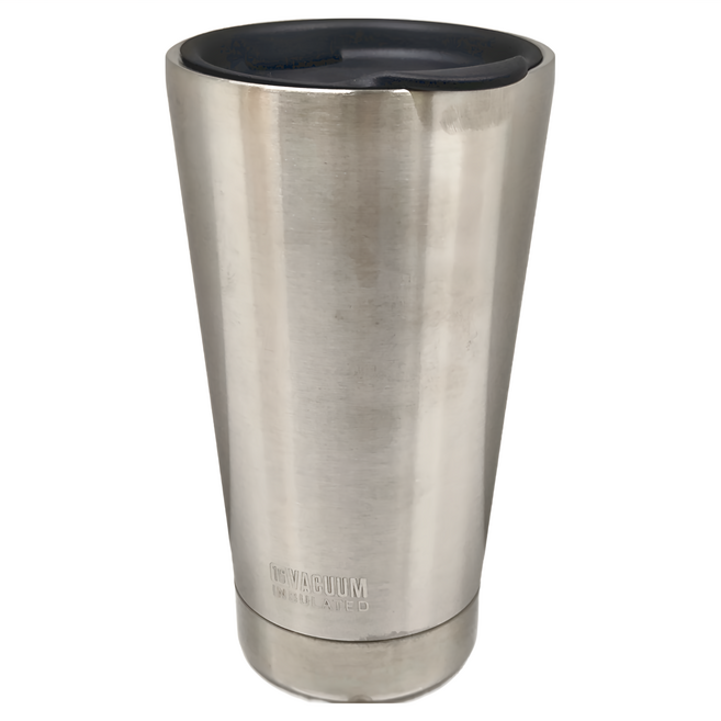 Klean Kanteen 不鏽鋼雙層真空斷熱保溫杯 7.8 x 16.1 x 9cm 262g, 銀色, 473ml, 1個