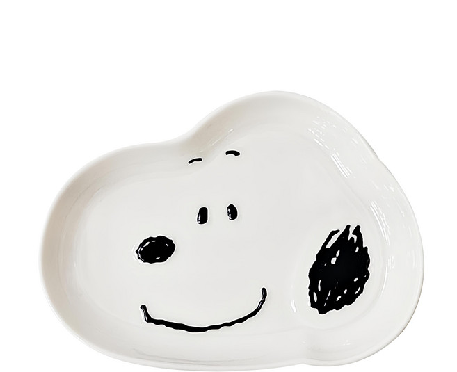 kanesho 金正陶器 陶瓷盤 600066, Snoopy 白色, 1個