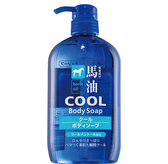 KUMANO 熊野油脂 CL馬油涼爽保濕沐浴乳 日本製造 600ml, 1瓶