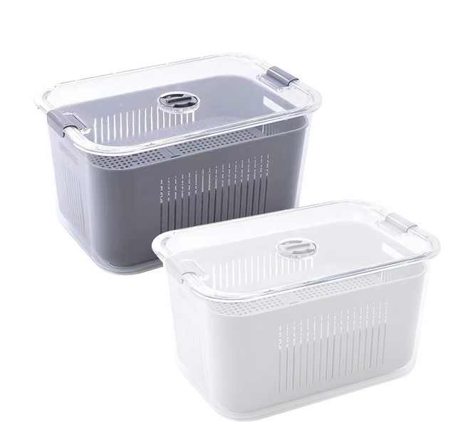 廚房瀝水冰箱收納盒 大 顏色隨機, 2個, 1入