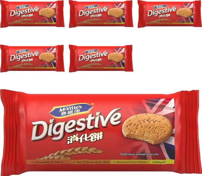McVitie's 麥維他 消化餅, 250g, 6包