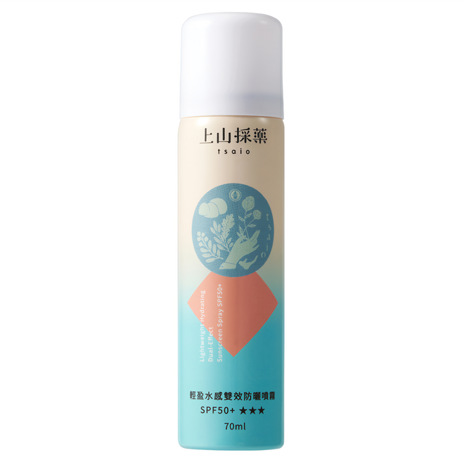 tsaio 上山採藥 輕盈水感雙效防曬噴霧 SPF50+, 70ml, 1瓶