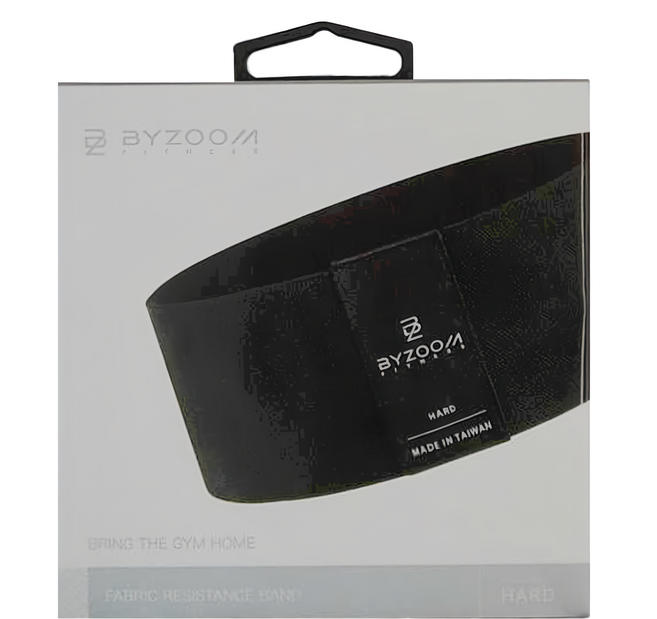 BYZOOM FITNESS 編織阻力環 65g, 黑色, 1條