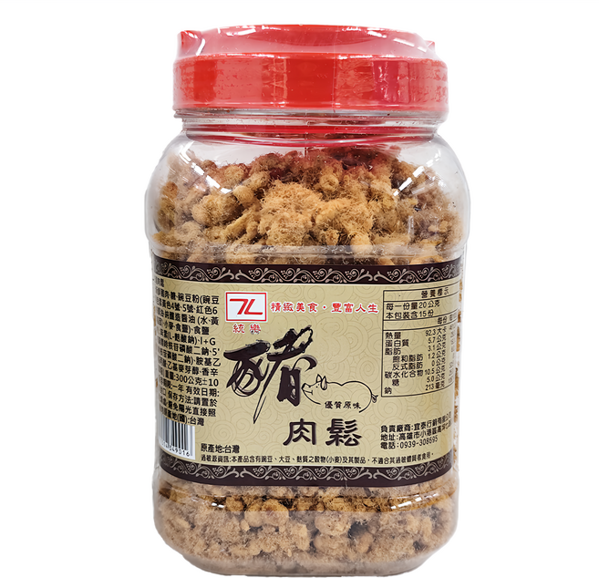 統樂 豬肉鬆, 300g, 1罐
