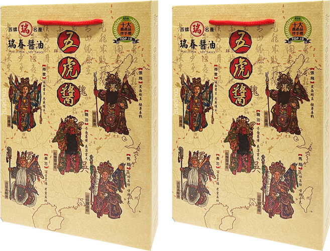 瑞春醬油 五虎醬禮盒, 2盒, 750ml