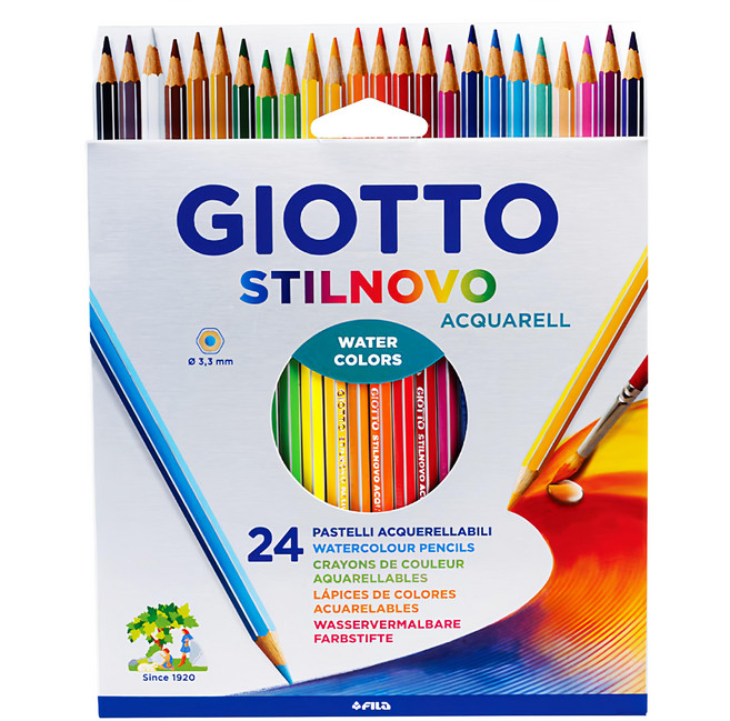GIOTTO STILNOVO 水溶性色鉛筆, 24色, 1盒