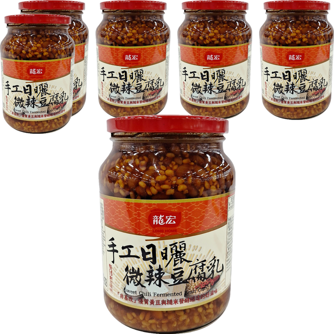 龍宏 手工日曬微辣豆腐乳, 900g, 6罐