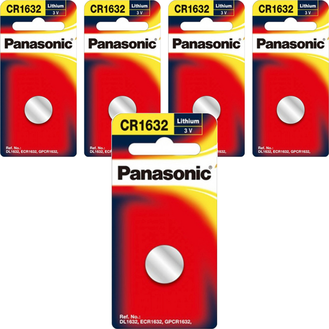 Panasonic 台灣公司貨 鋰鈕扣電池 CR-1632, 5組