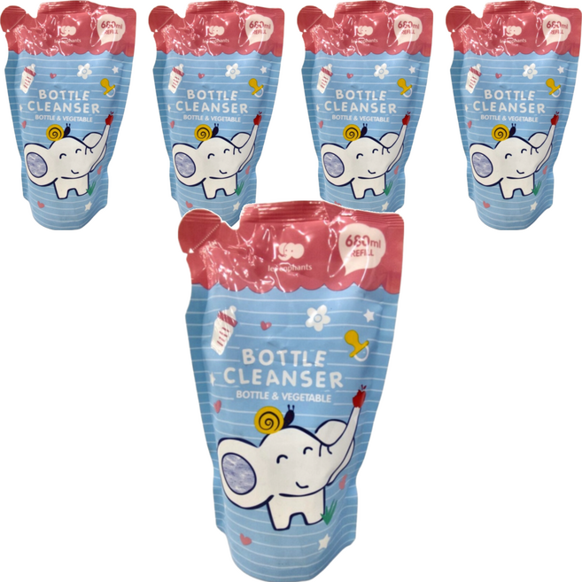 les enphants 麗嬰房 奶瓶蔬果酵素洗潔液 補充包, 680ml, 5包