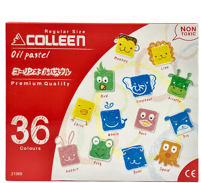 COLLEEn 可力 油性粉蠟筆, 36色, 1盒