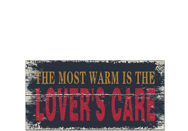 OPUS LOFT 純真年代 仿舊文字木板畫/無框畫/掛畫 橫式 LOVERS CARE H461-1, 無框畫