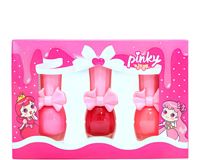 i'm pinky Pinky paint 兒童指甲油組, B款 3瓶指甲油, 1組