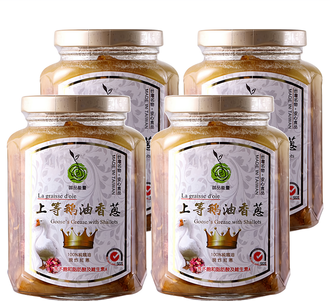 Well Life 悅生活 御品能量 黃金3A 上等鵝油香蔥, 350g, 4罐