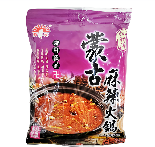 新光洋菜 蒙古麻辣火鍋湯底調味包 全素, 75g, 1包