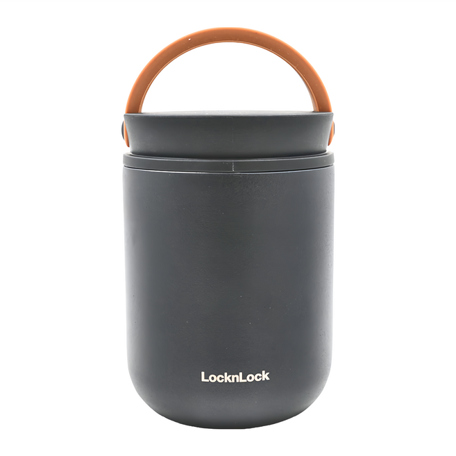 LocknLock 樂扣樂扣 Metro Food Jar 不鏽鋼保溫罐, 黑色, 300ml, 1個