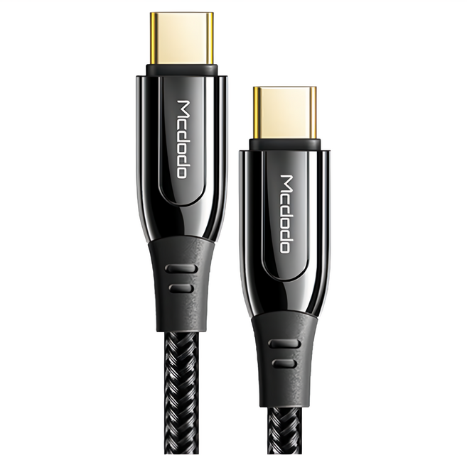 Mcdodo 麥多多 金甲系列 100W Type-c to type-c 快充線, 1.2m, 黑色, 1條