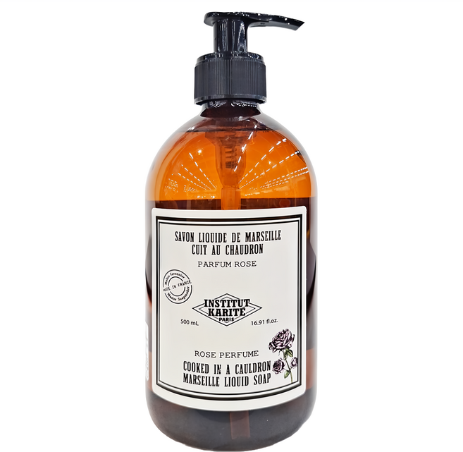 INSTITUT KARITE PARIS 巴黎乳油木 頂級草本保濕馬賽液體皂 玫瑰花園, 500ml, 1瓶
