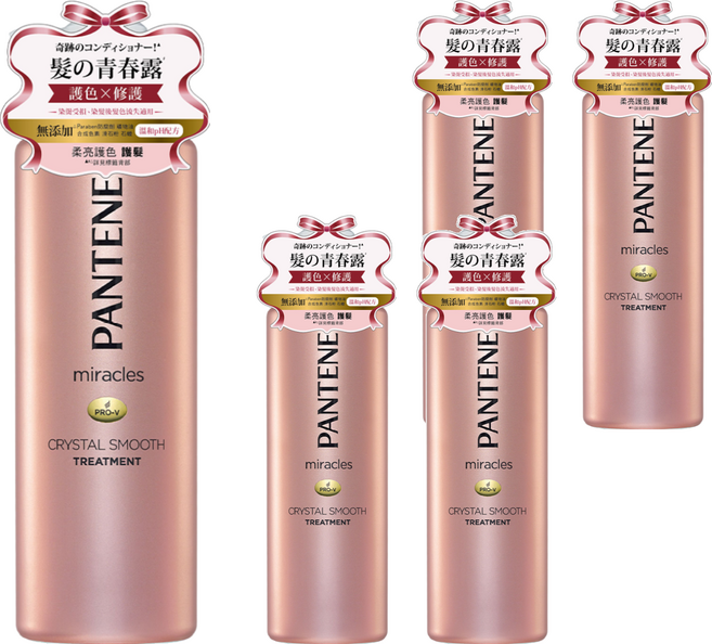 PANTENE 潘婷 miracles 奇蹟系列 柔亮護色護髮精華素 薄荷&睡蓮香, 500g, 5瓶