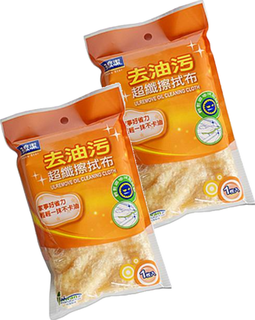 Home Star 多麼潔 台灣製 去油污超纖擦拭布 2包 22 x 27cm 顏色隨機